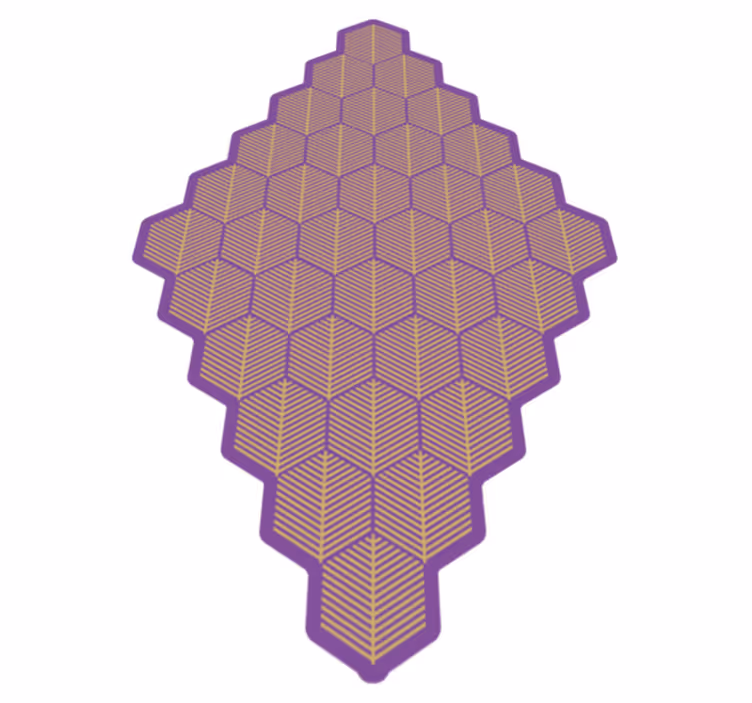 Tappeto vinile geometrico esagoni geometrici viola - TenStickers