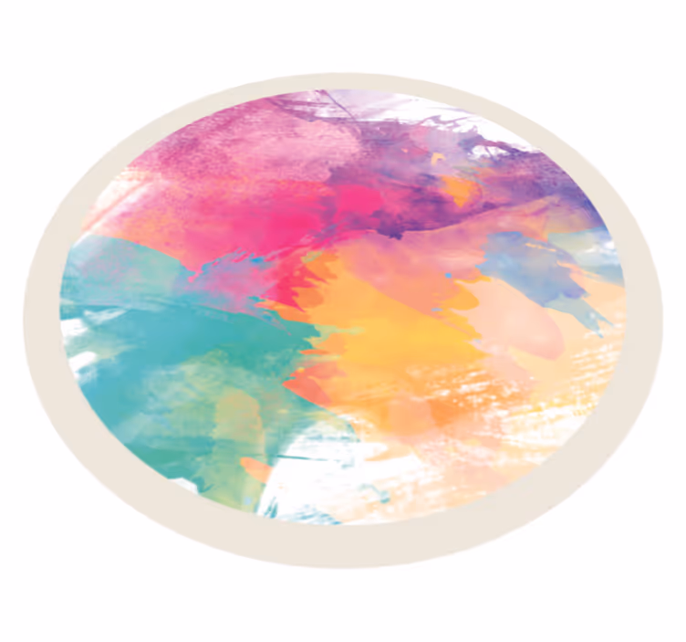 Tappeto vinile motivi spruzzata di acquerello colorato - TenStickers
