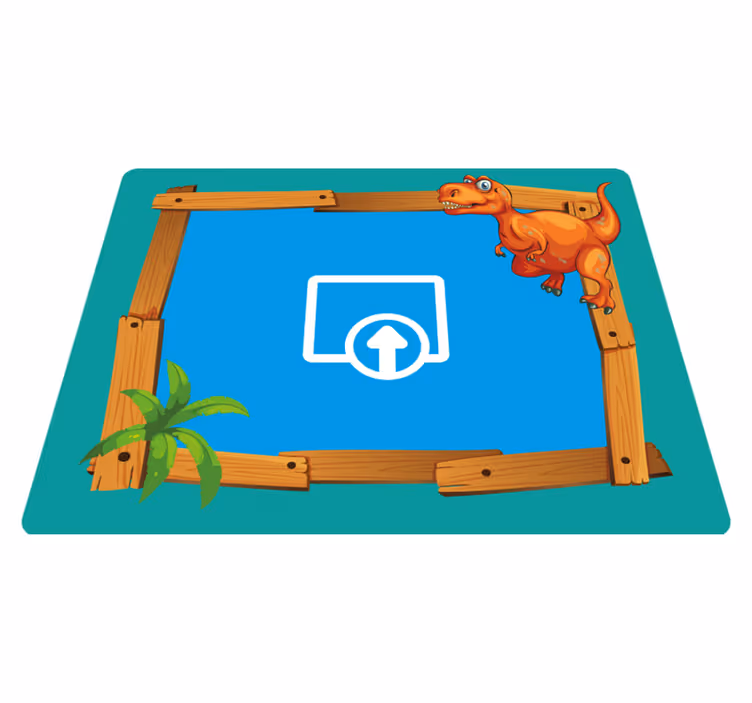Tappeto vinile per bambini dinosauro personalizzabile - TenStickers
