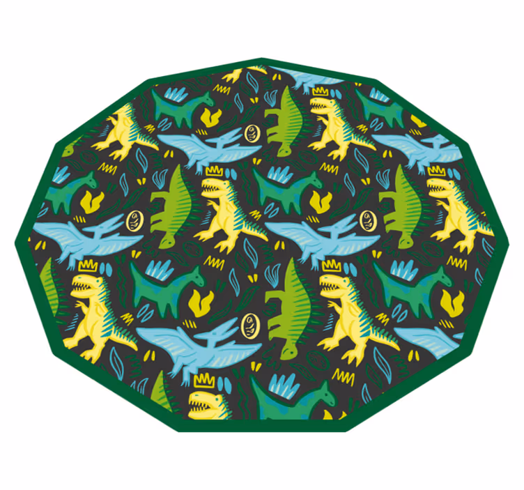 Tappeto vinile per bambini impronte di dinosauri - TenStickers