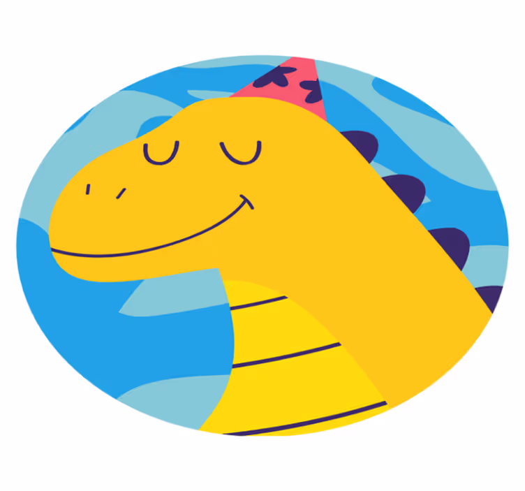 Tappeto vinile per bambini tema della festa dei dinosauri - TenStickers