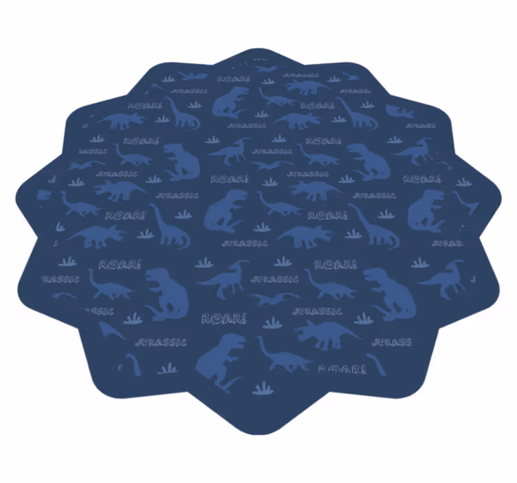 Tappeto vinile per bambini contorni di dinosauri - TenStickers