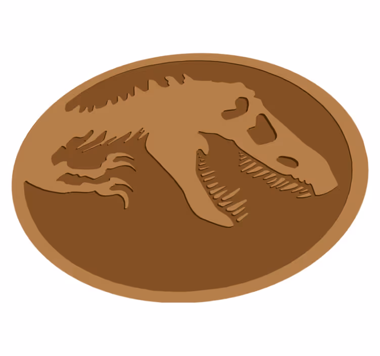 Tappeto vinile animali raffigurazione fossile dinosauro - TenStickers