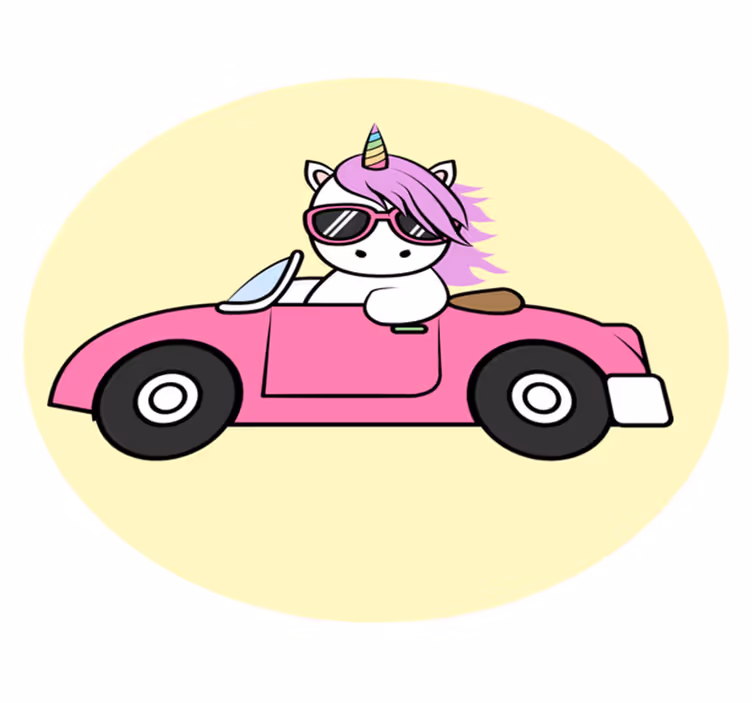 Tappeto vinile per bambini arredamento con unità di unicorno - TenStickers