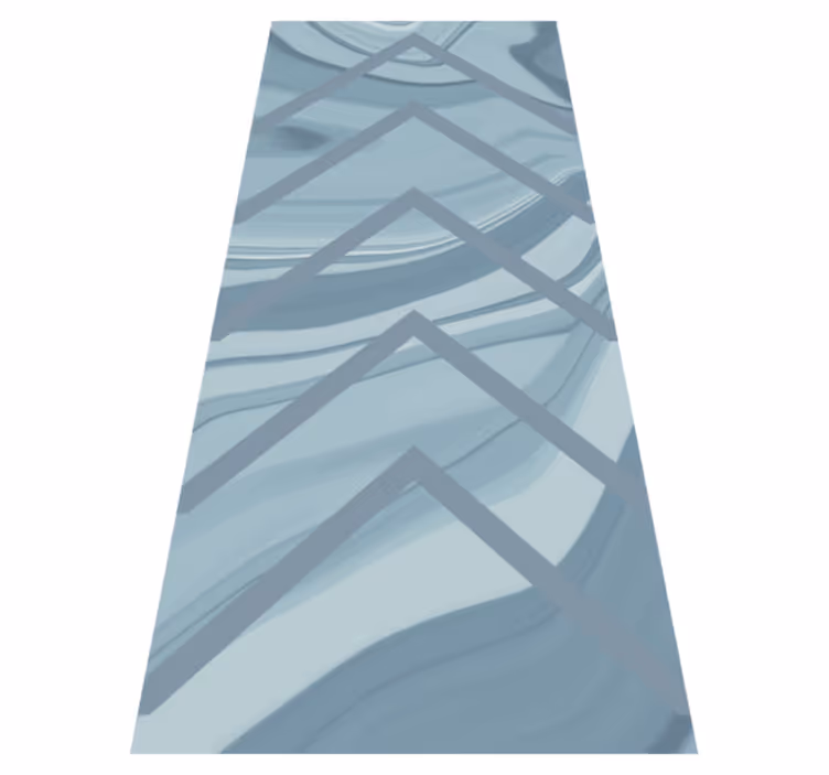 Tappeto vinile effetto marmo eleganti onde blu - TenStickers