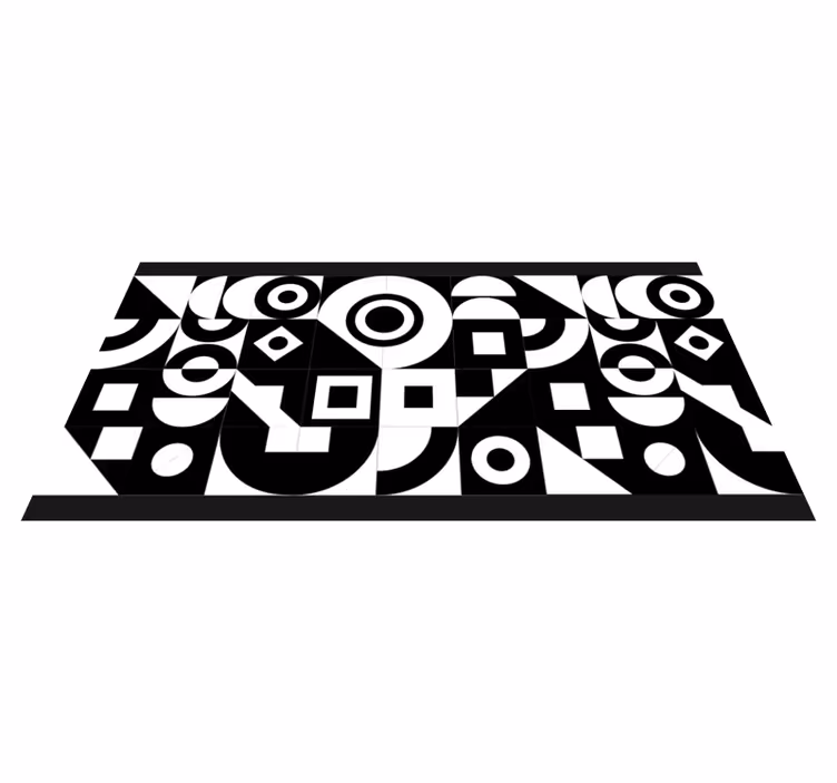 Tappeto vinile geometrico insieme geometrico astratto - TenStickers