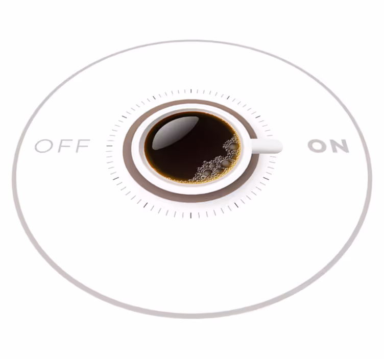 Tappeto vinile frase interruttore caffeina - TenStickers