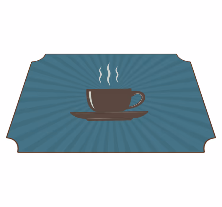 Tappeto vinile frase caffè fumante - TenStickers