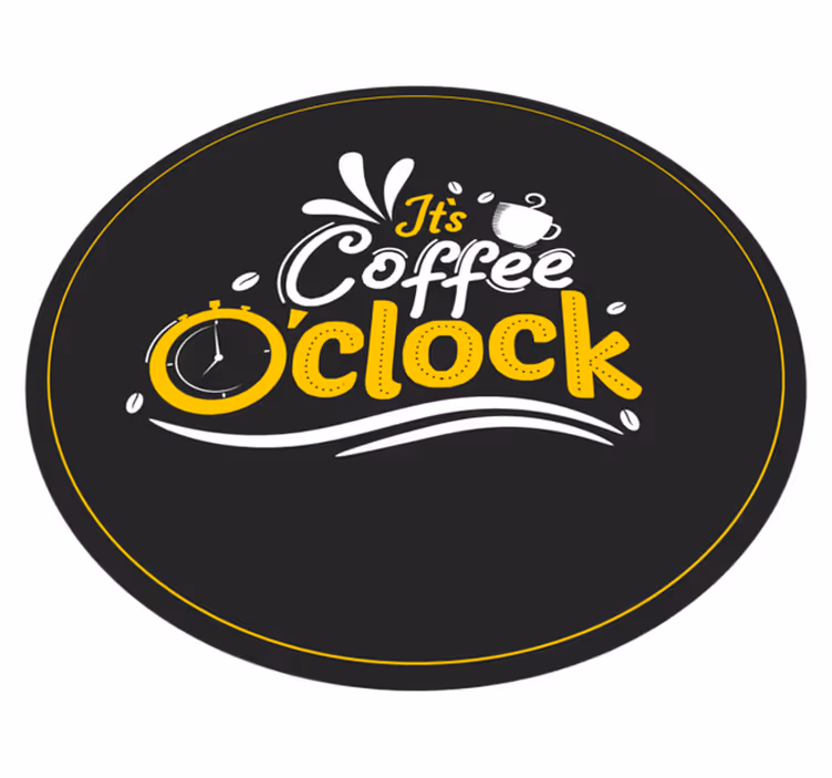 Tappeto vinile frase caffè in punto - TenStickers