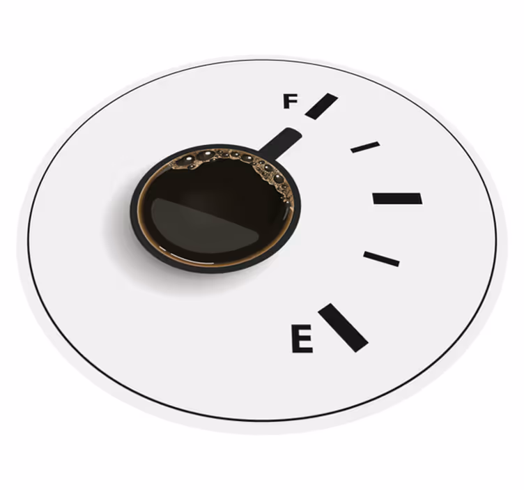 Tappeto vinile mosaico indicatore del tempo del caffè - TenStickers