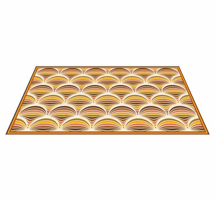 Tappeto vinile geometrico motivo a ricciolo retrò - TenStickers