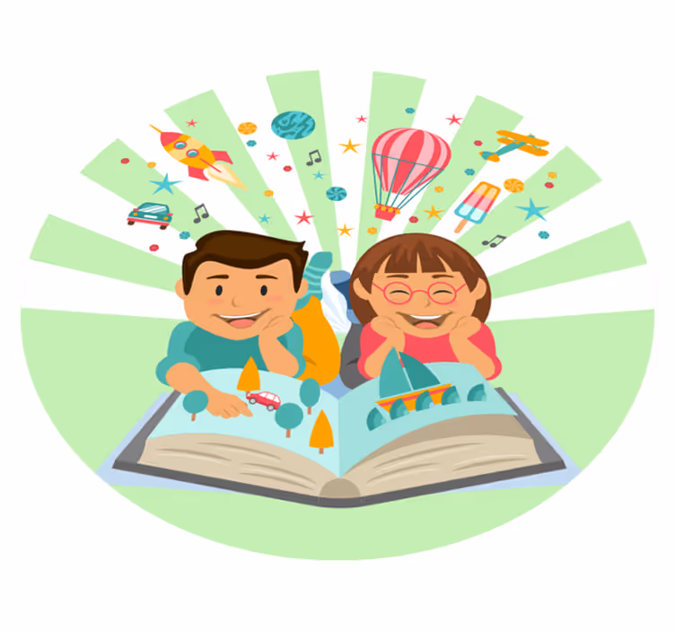 Tappeto vinile per bambini lettura fantasiosa - TenStickers