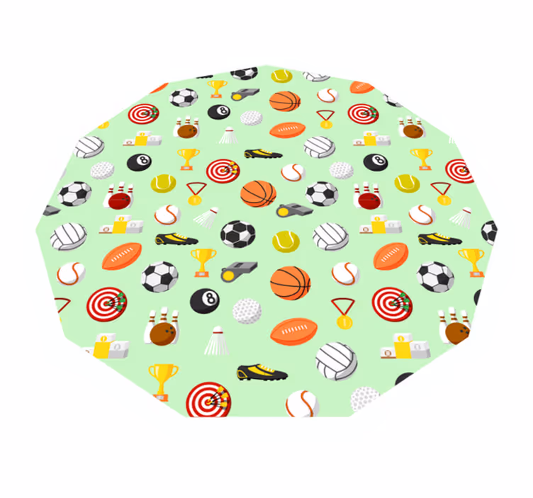 Tappeto vinile giochi a tema sportivo - TenStickers