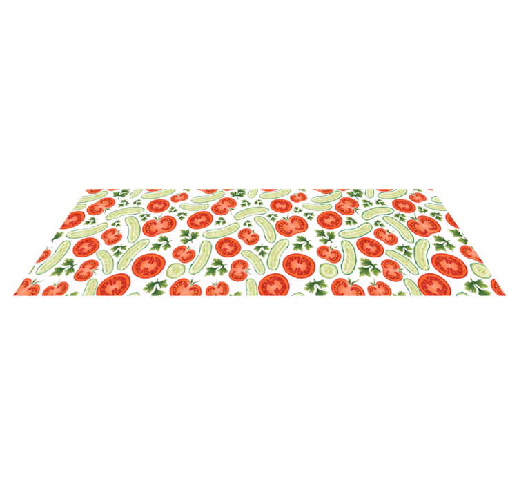 Tappeto pvc cucina motivo vegetale - TenStickers