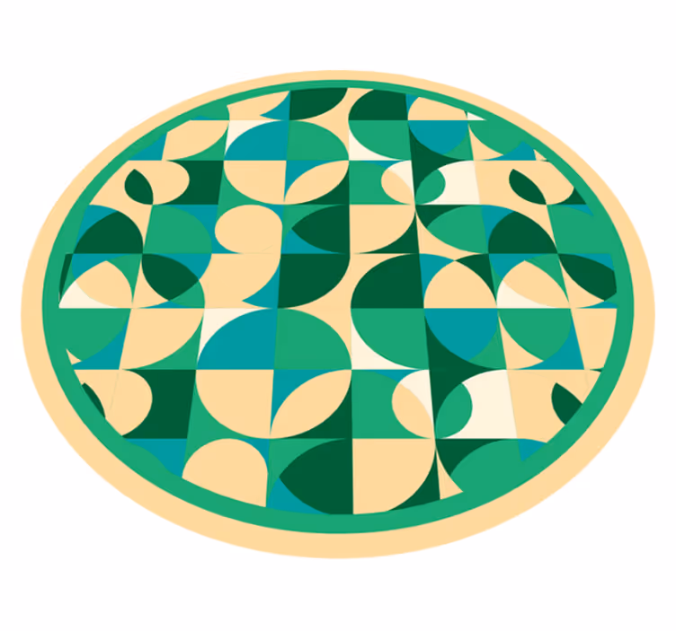 Tappeto vinile geometrico geometrie circolari - TenStickers