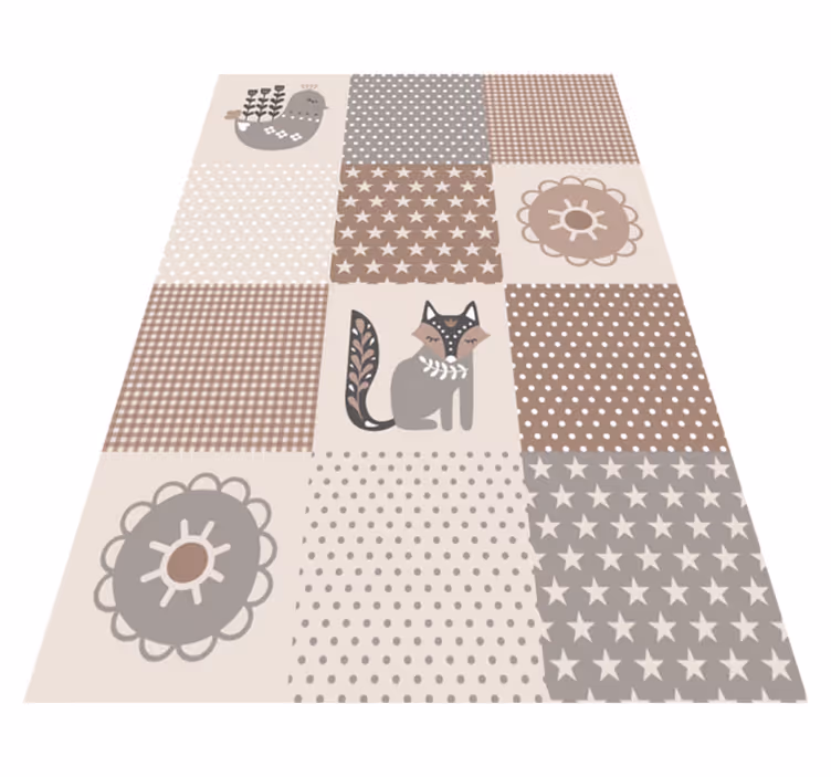 Tappeto vinile per bambini tempo di gioco patchwork - TenStickers