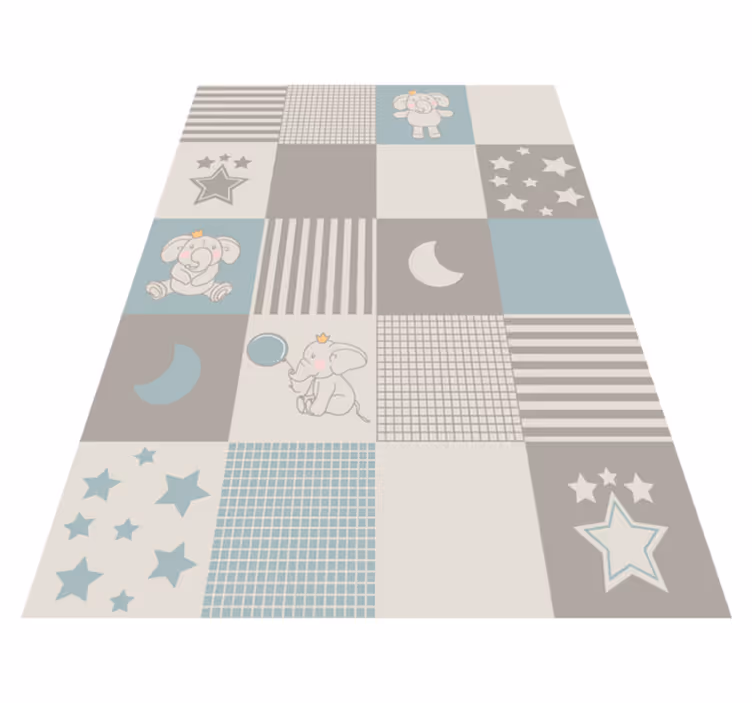 Tappeto vinile bebé vivaio patchwork - TenStickers
