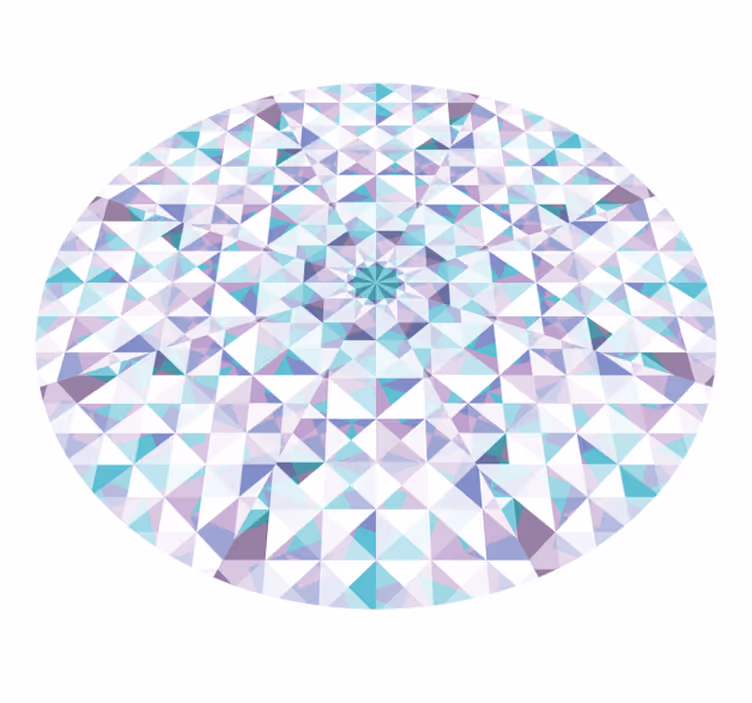 Tappeto vinile geometrico caleidoscopio geometrico - TenStickers