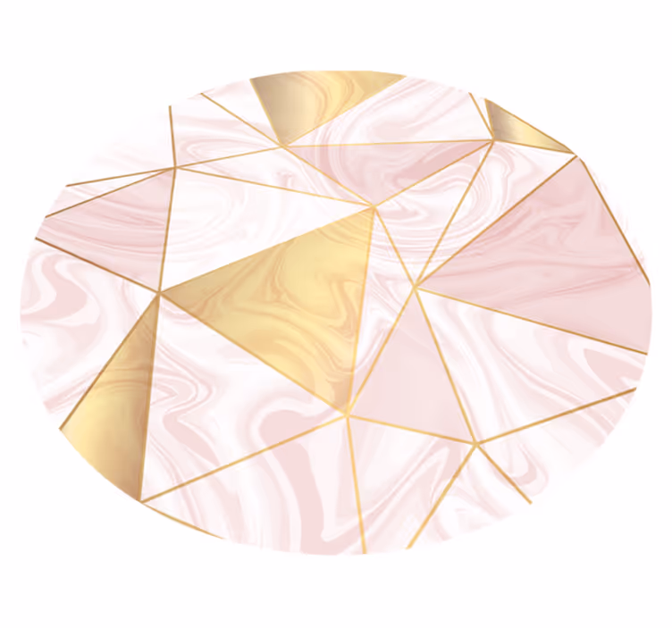 Tappeto vinile geometrico composizione geometrica in marmo - TenStickers