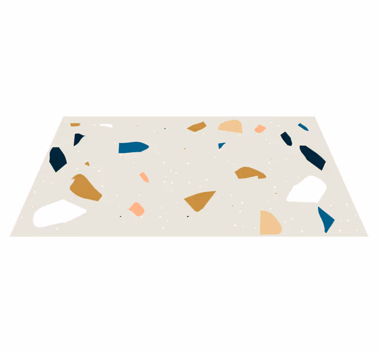 Tappeto vinile geometrico spruzzata di terrazzo - TenStickers