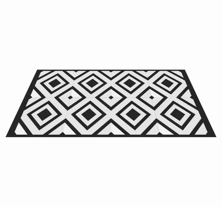 Tappeto vinile geometrico tappetino con motivo a rombi - TenStickers