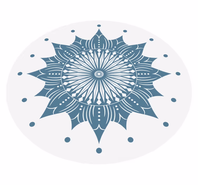 Tappeto vinile mandala mandala floreale intricato - TenStickers