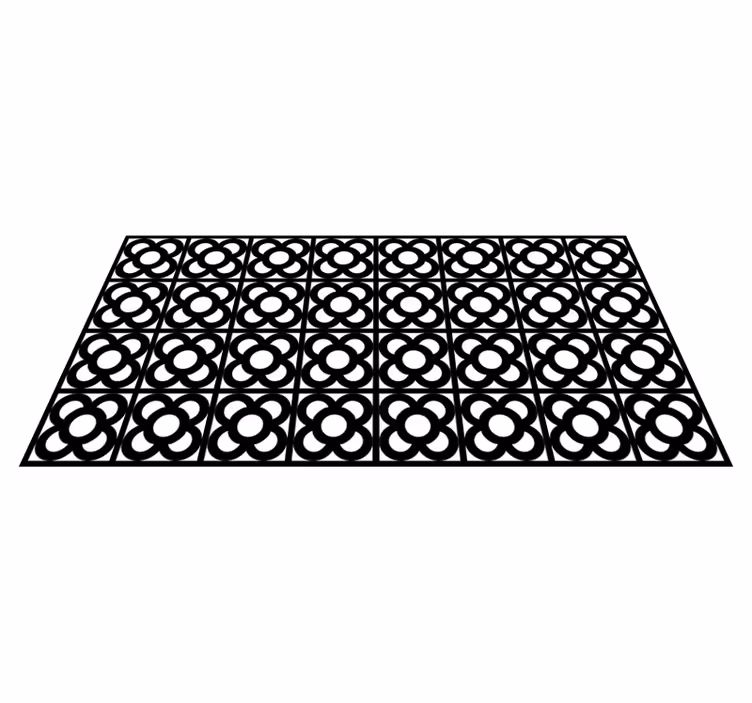 Tappeto vinile geometrico motivi circolari - TenStickers