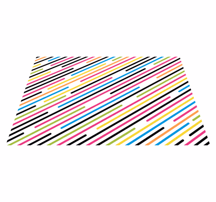 Tappeto vinile strisce strisce diagonali colorate - TenStickers