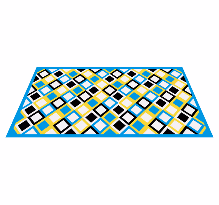 Tappeto vinile geometrico motivo geometrico a rombi - TenStickers