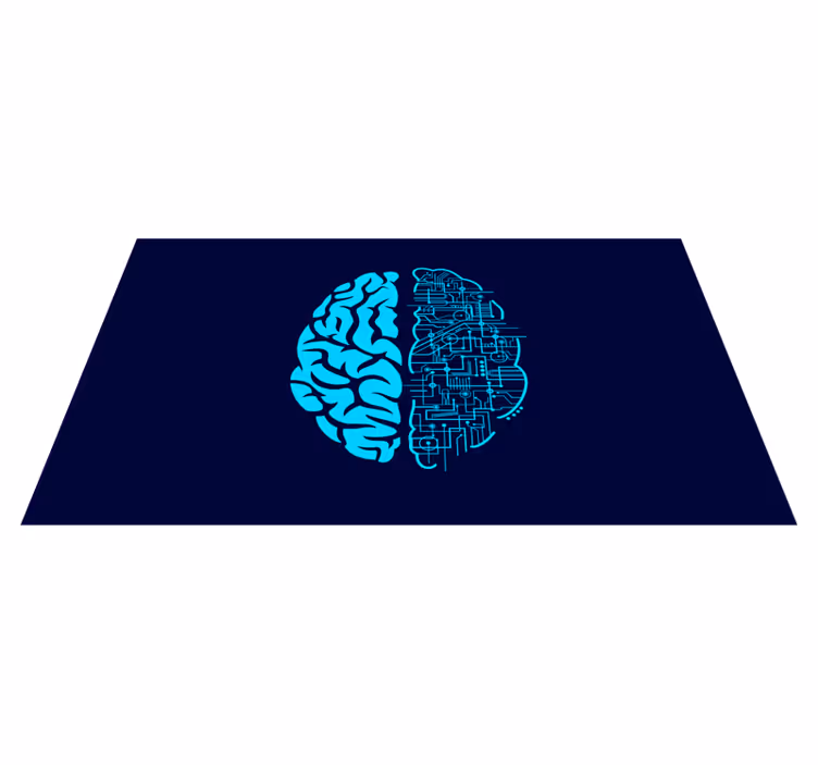 Tappeto vinile moderno contrasto cerebrale - TenStickers