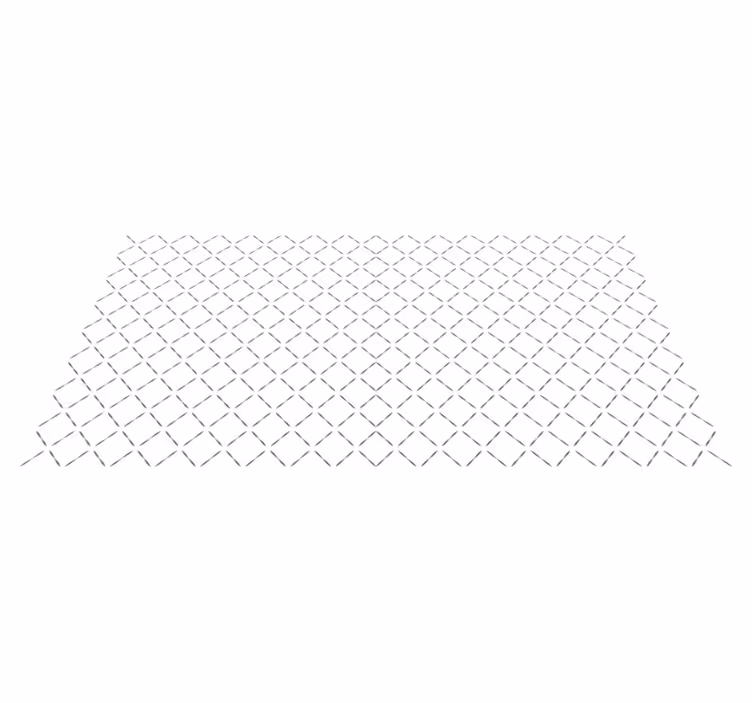Tappeto vinile geometrico motivo a linee continue - TenStickers