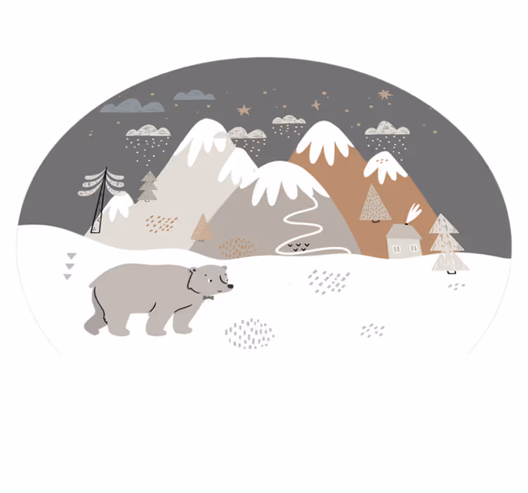 Tappeto vinile per bambini parco giochi per orsi polari - TenStickers
