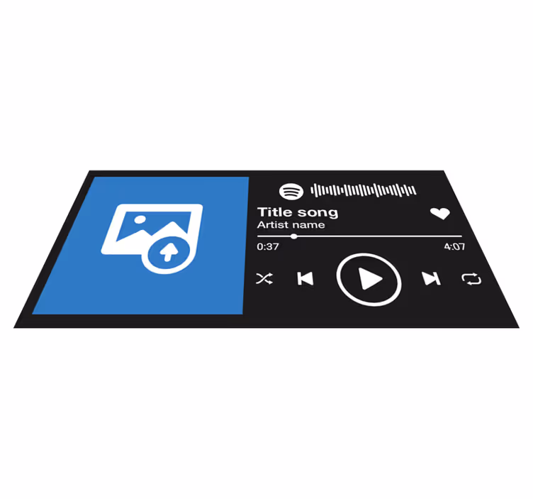 Tappeto vinile frase visualizzazione di brani personalizzati - TenStickers