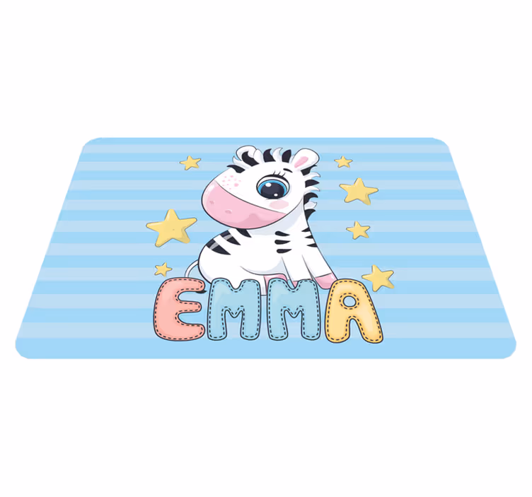 Tappeto vinile per bambini divertimento a strisce zebrate - TenStickers