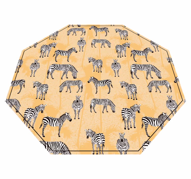 Tappeto vinile stampa animale modello safari zebrato - TenStickers