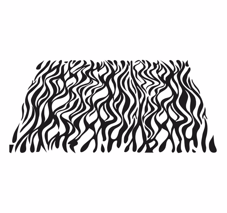 Tappeto vinile stampa animale motivo ispirato alla zebra - TenStickers