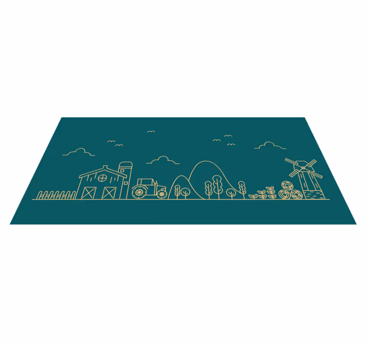 Tappeto in vinile con fantasia di fattoria - TenStickers
