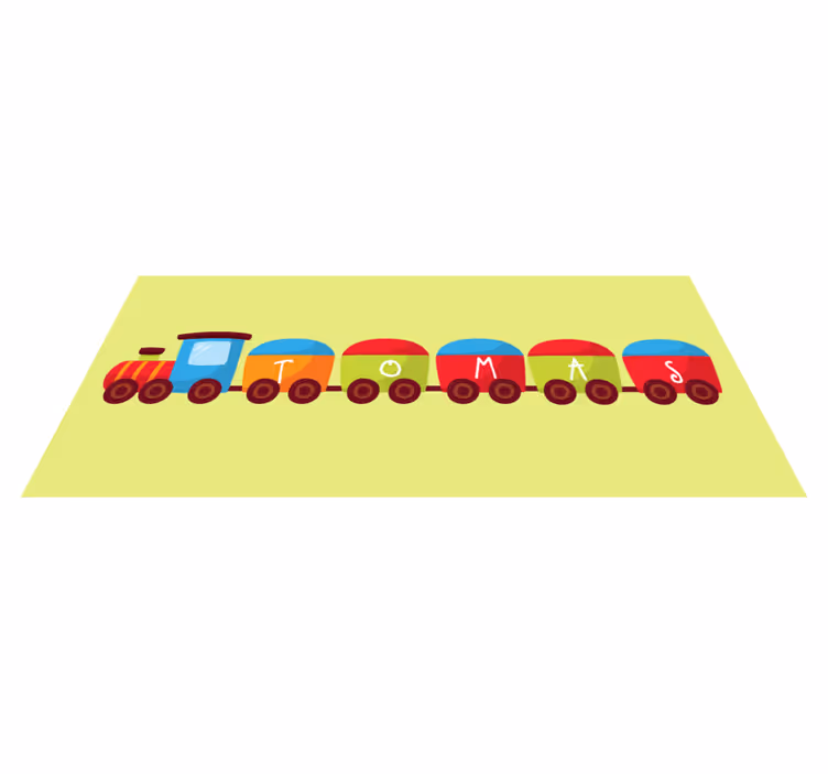 Tappeto vinile con nome treno personalizzato - TenStickers