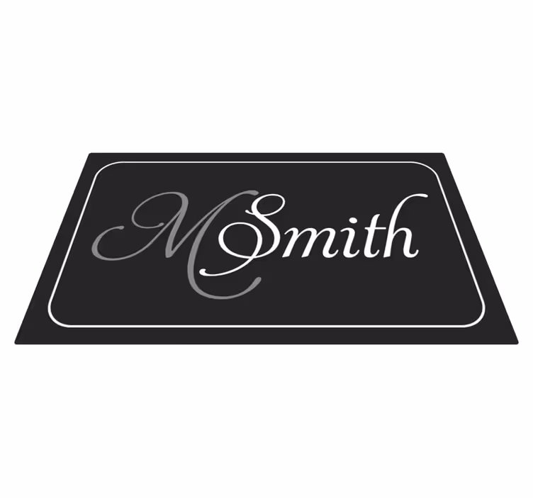 Tappeto vinile con nome monogramma personalizzabile - TenStickers
