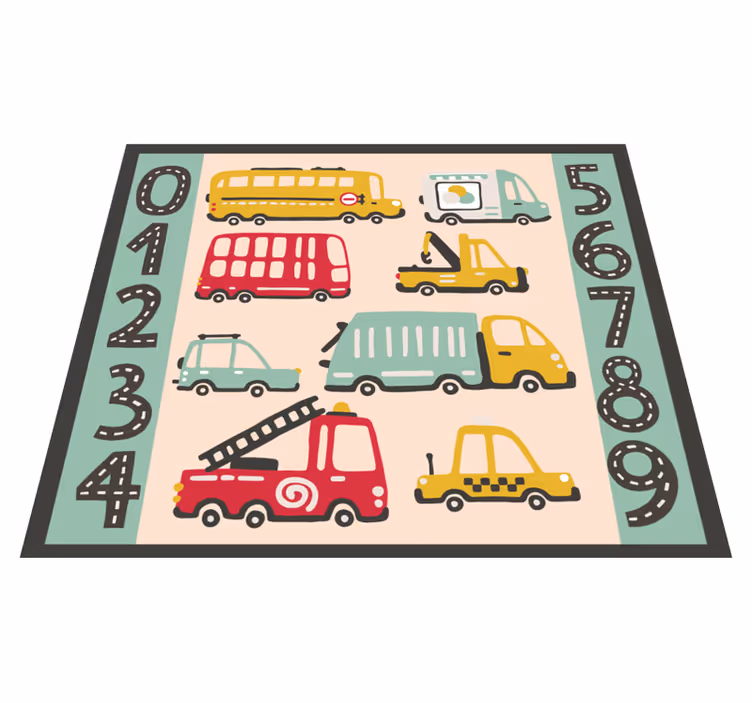 Tappeto vinile per bambini divertimento veicolare - TenStickers