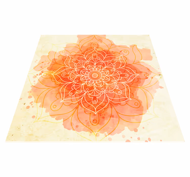 Tappeto vinile mandala fioritura mandala - TenStickers