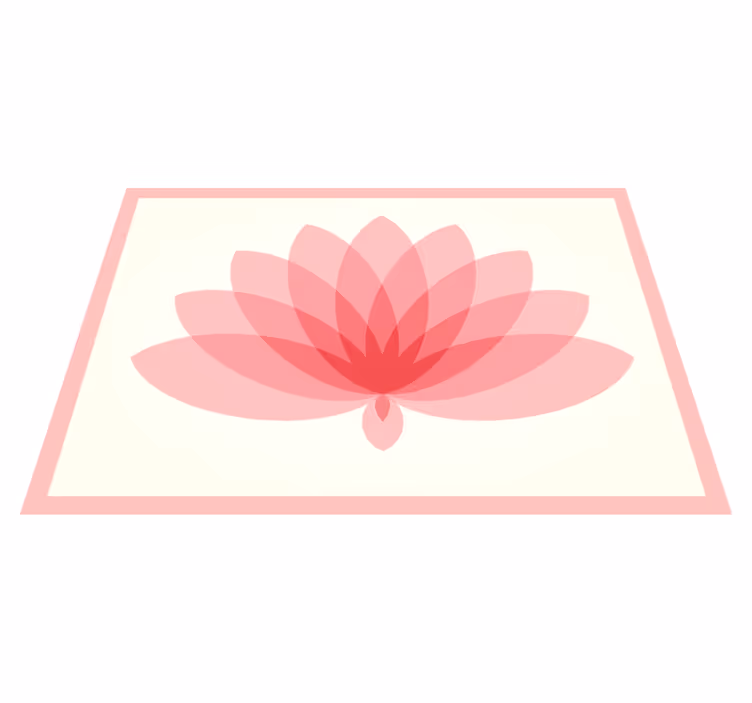 Tappeto vinile fiori fioritura del loto - TenStickers