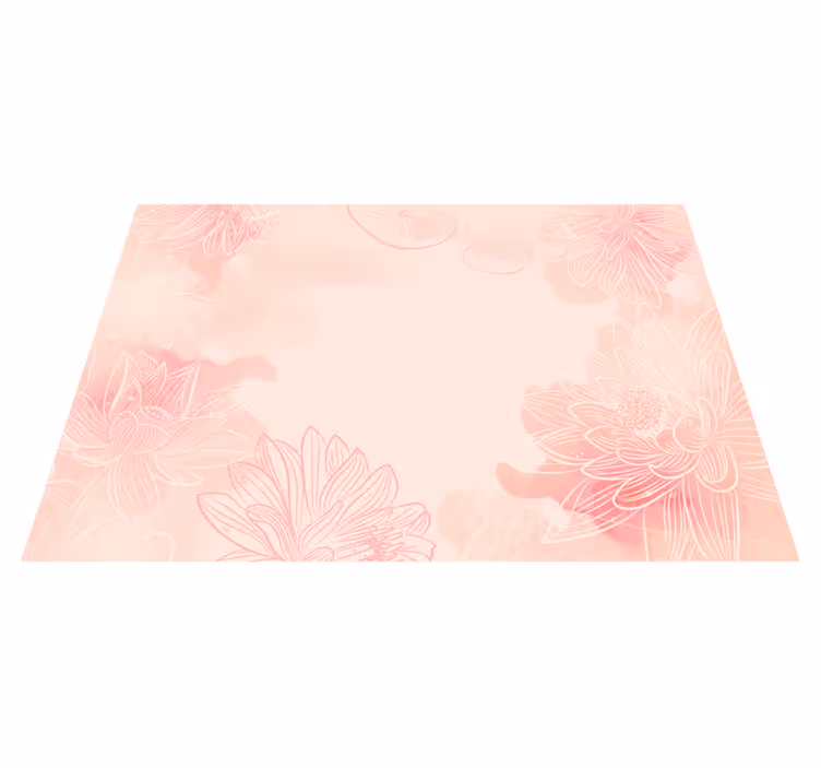 Tappeto vinile fiori tranquillità floreale - TenStickers