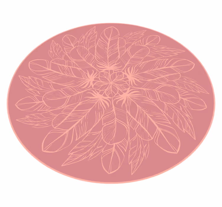 Tappeto vinile fiori simmetria botanica - TenStickers