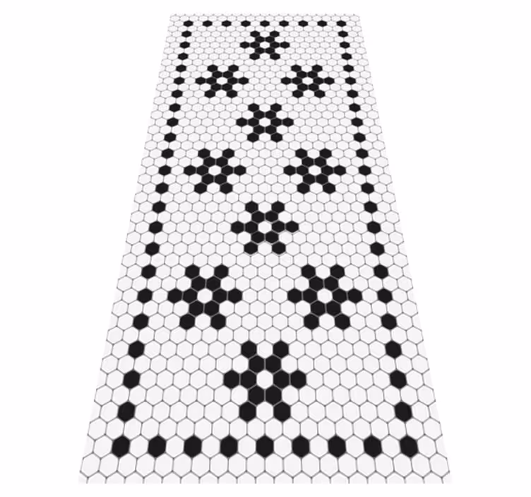 Tappeto vinile piastrelle esagoni di mosaico - TenStickers