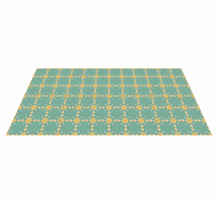 Tappeto pvc cucina disegno geometrico verde - TenStickers