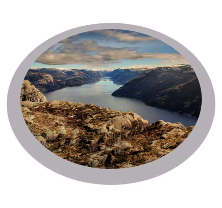 Tappeto vinile natura vista panoramica sul paesaggio - TenStickers