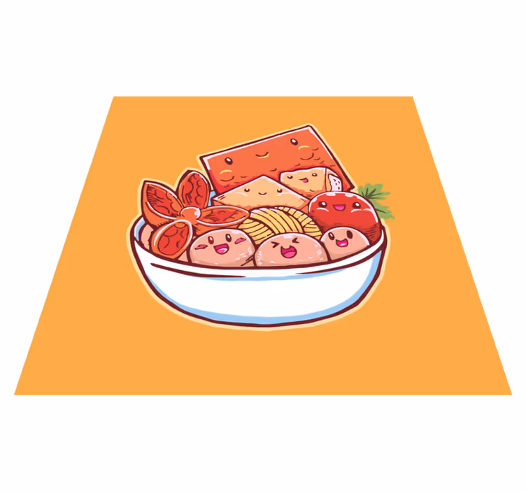 Tappeto pvc cucina delizia di sushi dei cartoni animati - TenStickers
