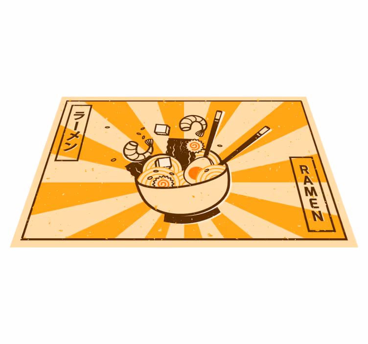 Tappeto pvc cucina illustrazione di ramen - TenStickers