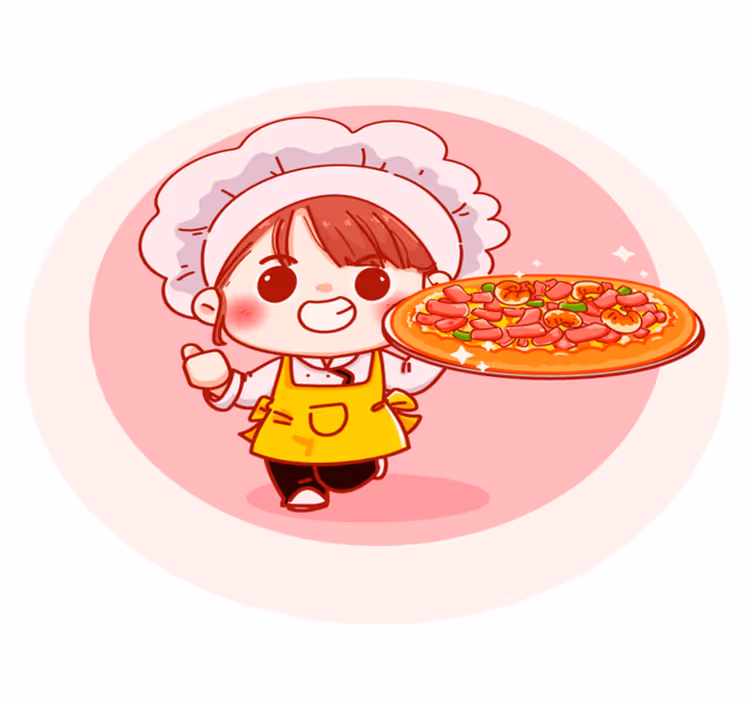 Tappeto vinile per bambini illustrazione di chef allegro - TenStickers